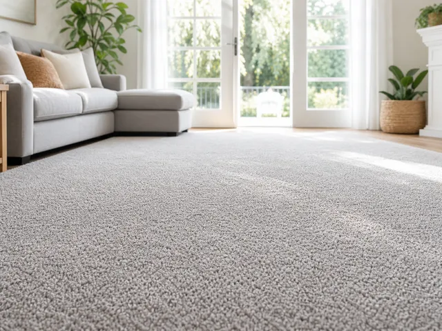 Frisch gewaschener Teppich in hellem Wohnraum
